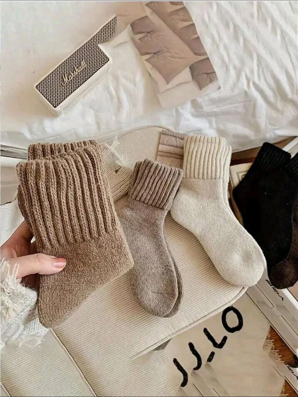 Cozy Ribbed Crew Socks - Neutral Pack Holiday Gift Sucks